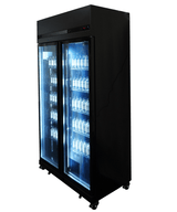 Glasdeur Koelkast Zwart | 770L | 2 Glasdeuren | 0°C/+10°C | Geforceerd | 1100x525x1911(h)mm