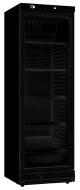 Drankenkoeling Zwart | 382L | Glasdeur | +4°C/+10°C | Statisch met Ventilator | 595x650x1850(h)mm