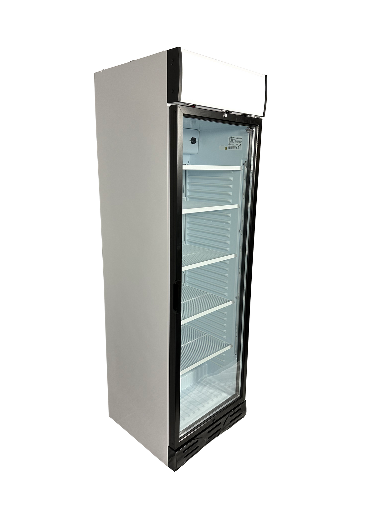 Drankenkoeling Wit | 382L | Glasdeur | +4°C/+10°C | Statisch + Ventilator | 595x650x2000(h)mm