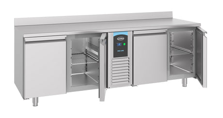 Koelwerkbank | ENERGY LINE | 632L | 4 Deuren (1/1 GN) | -2°C/+8°C | Geforceerd | Achteropstand | 2270x700x860(h)mm