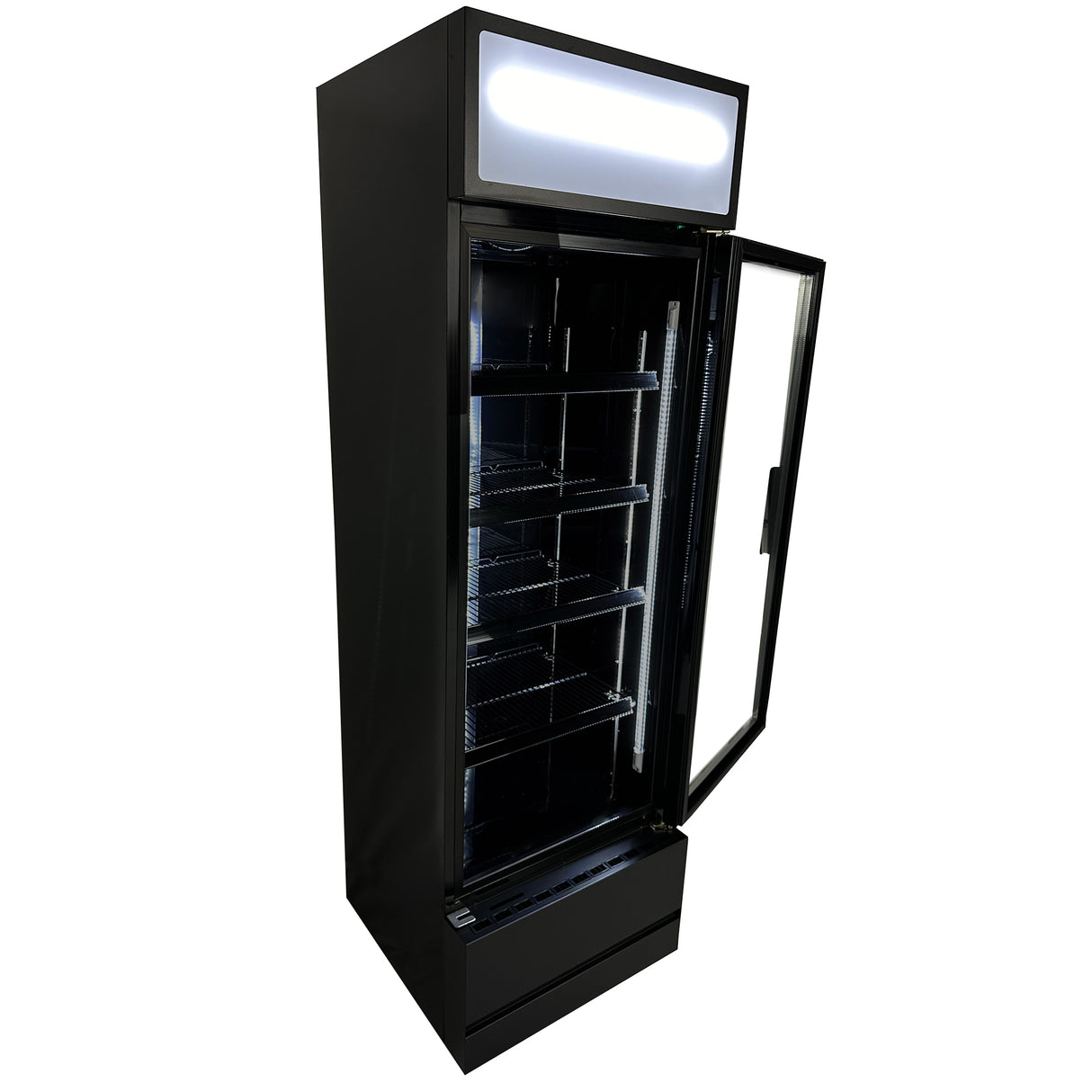 Drankenkoeling Zwart | 360L | Glasdeur | +1°C/+10°C | Geforceerd | 610x610x1973(h)mm