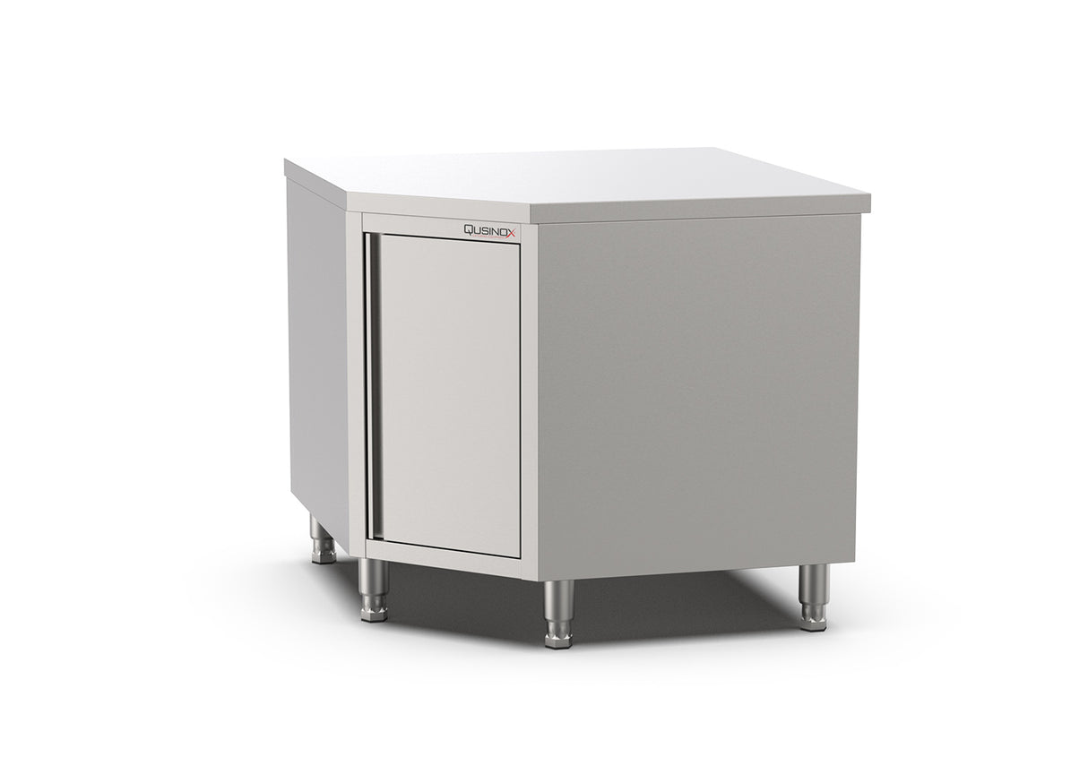 RVS Horeca Hoek Werkbank met Draaideur | 1000x700x900mm