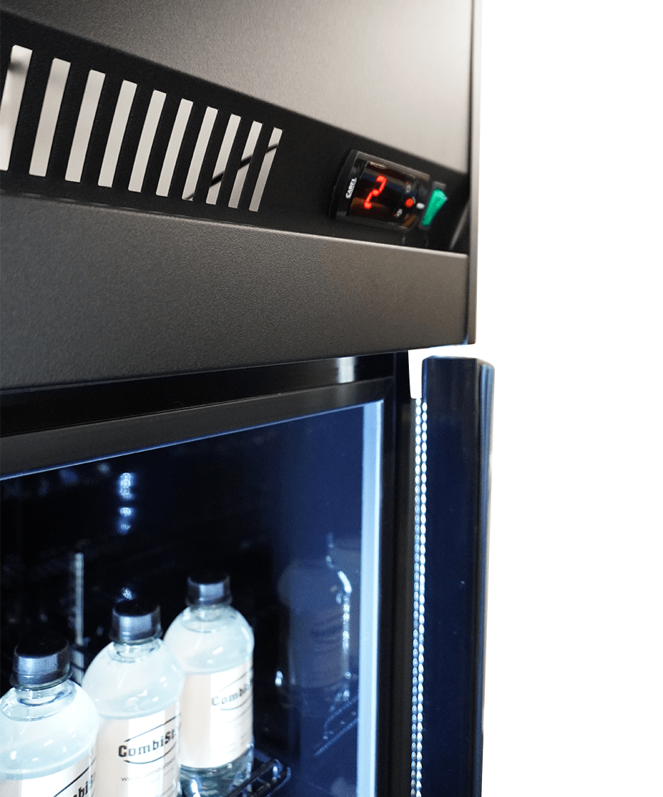 Glasdeur Koelkast Zwart | 770L | 2 Glasdeuren | 0°C/+10°C | Geforceerd | 1100x525x1911(h)mm