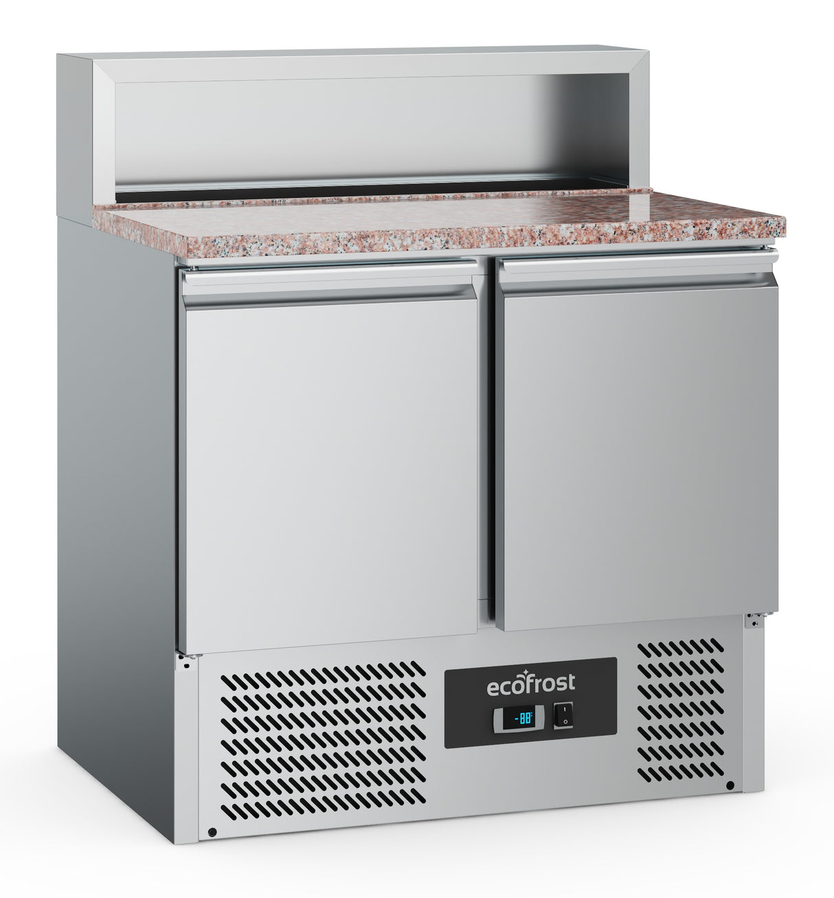 Pizzawerkbank | 230L | 2 Deuren | Boven 5x 1/6 GN | +2°C/+8°C | Statisch met Ventilator | 900x700x1075(h)mm