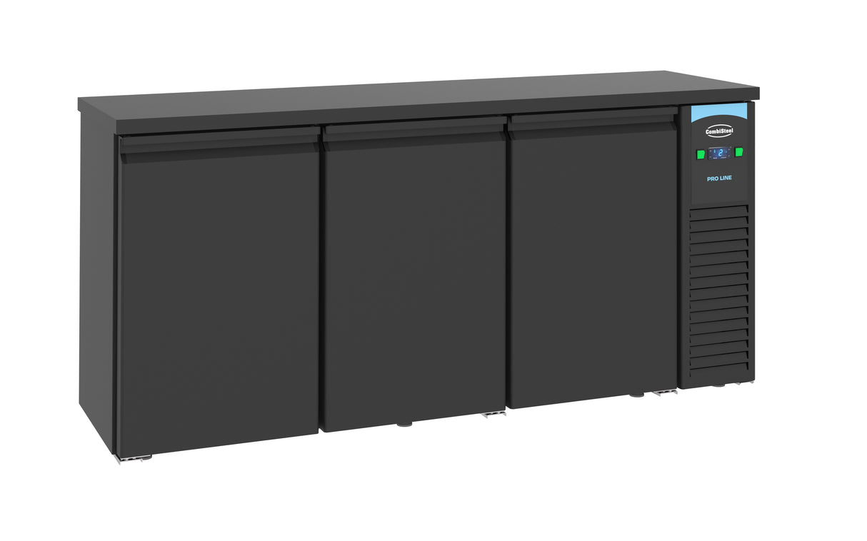 Pro-Line Barkoeler | Zwart | 3 Deuren | 500L | -2°C/+8°C | Geforceerd | 1940x550x950(h)mm