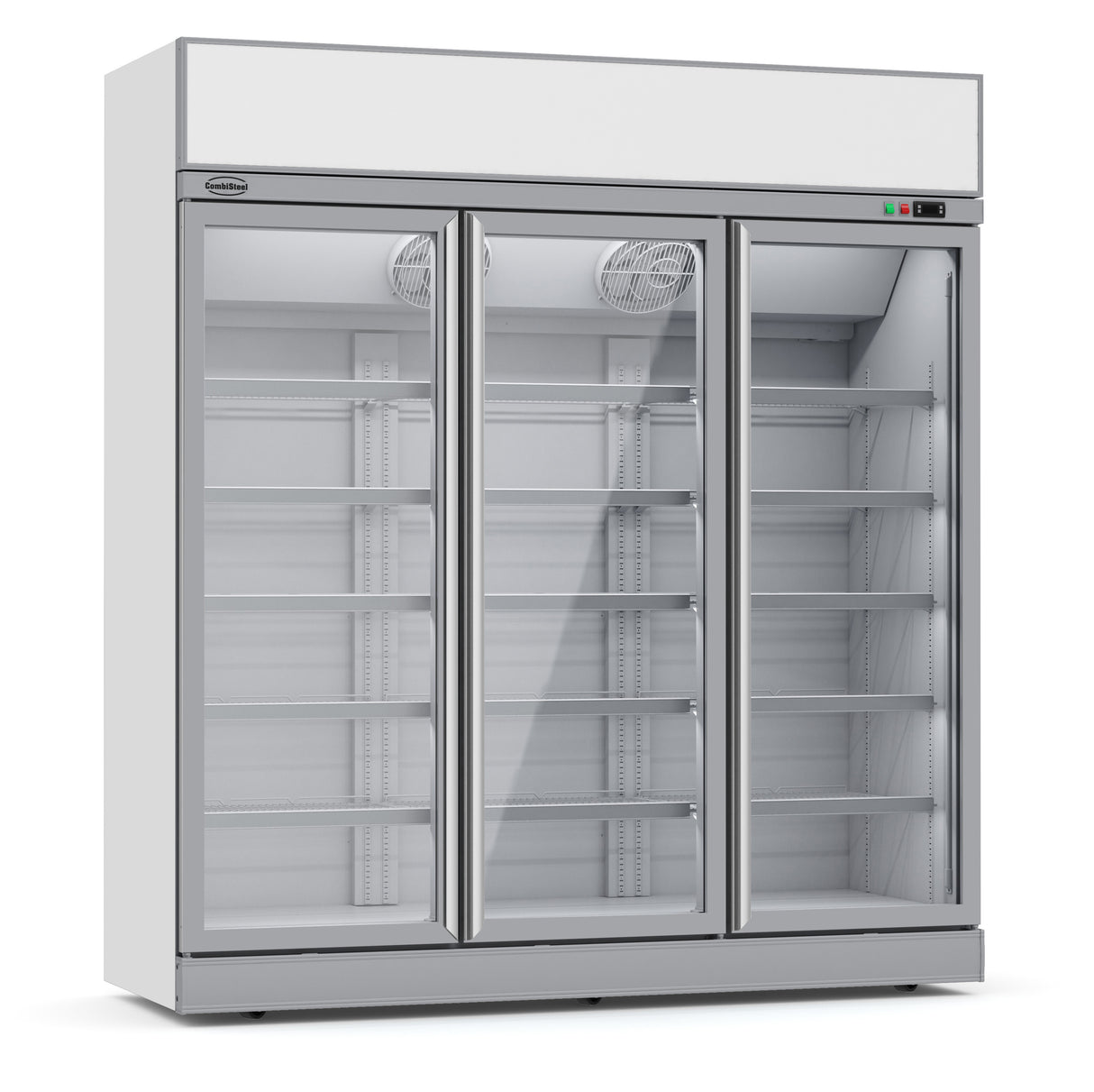 Glasdeur Koelkast Wit | 1530L | 3 Glasdeuren | 0°C/+10°C | Geforceerd | 1880x710x2092(h)mm