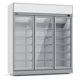 Glasdeur Vrieskast | Wit | 1530L | 3 deuren | -18°C/-22°C | Geforceerd | 1880x710x2092(h)mm