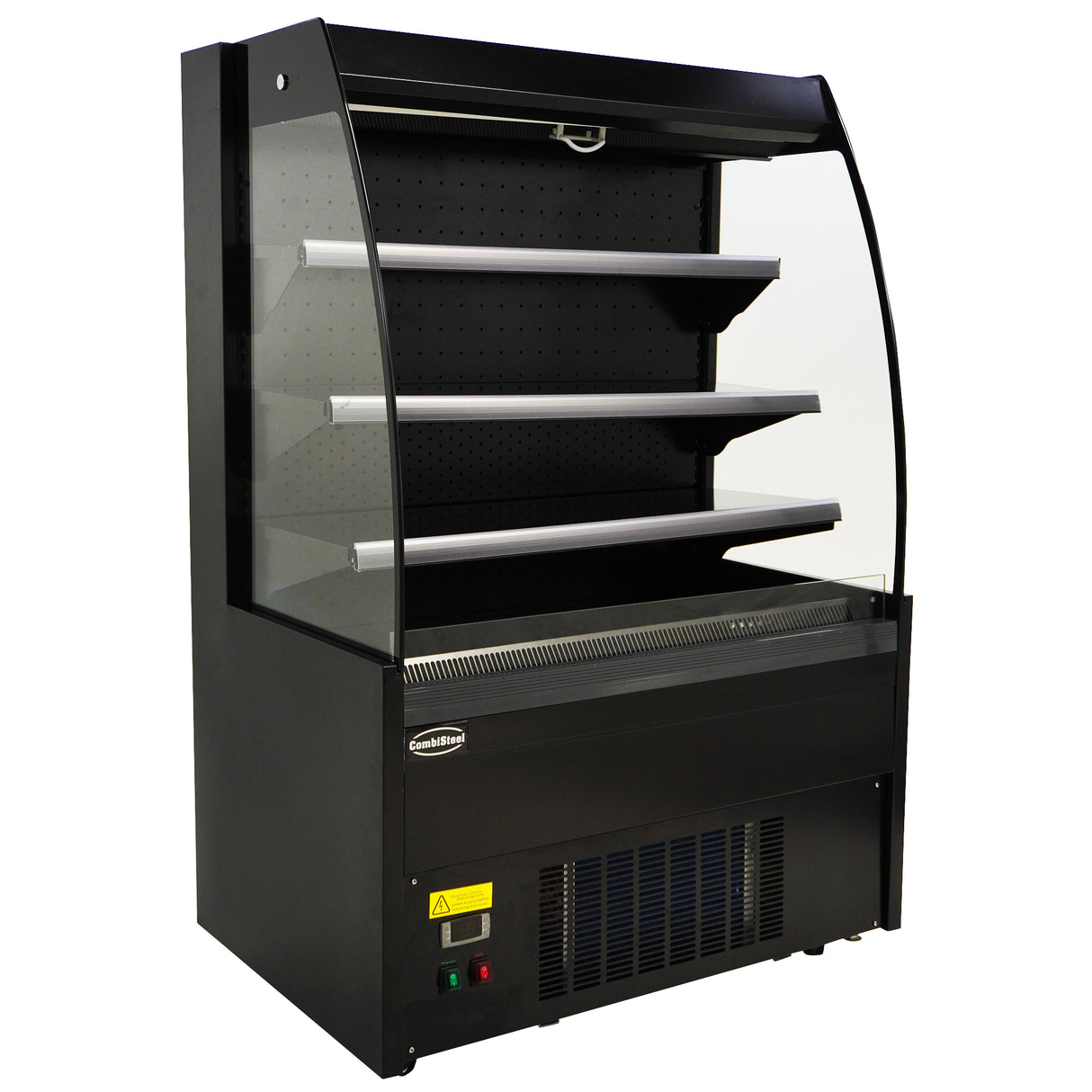 Wandkoeling zwart met nachtafdekking | 290L | 3 schappen | +2°C/+8°C | Geforceerd | 1000x660x1500(h)mm