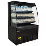 Wandkoeling zwart met nachtafdekking | 290L | 3 schappen | +2°C/+8°C | Geforceerd | 1000x660x1500(h)mm