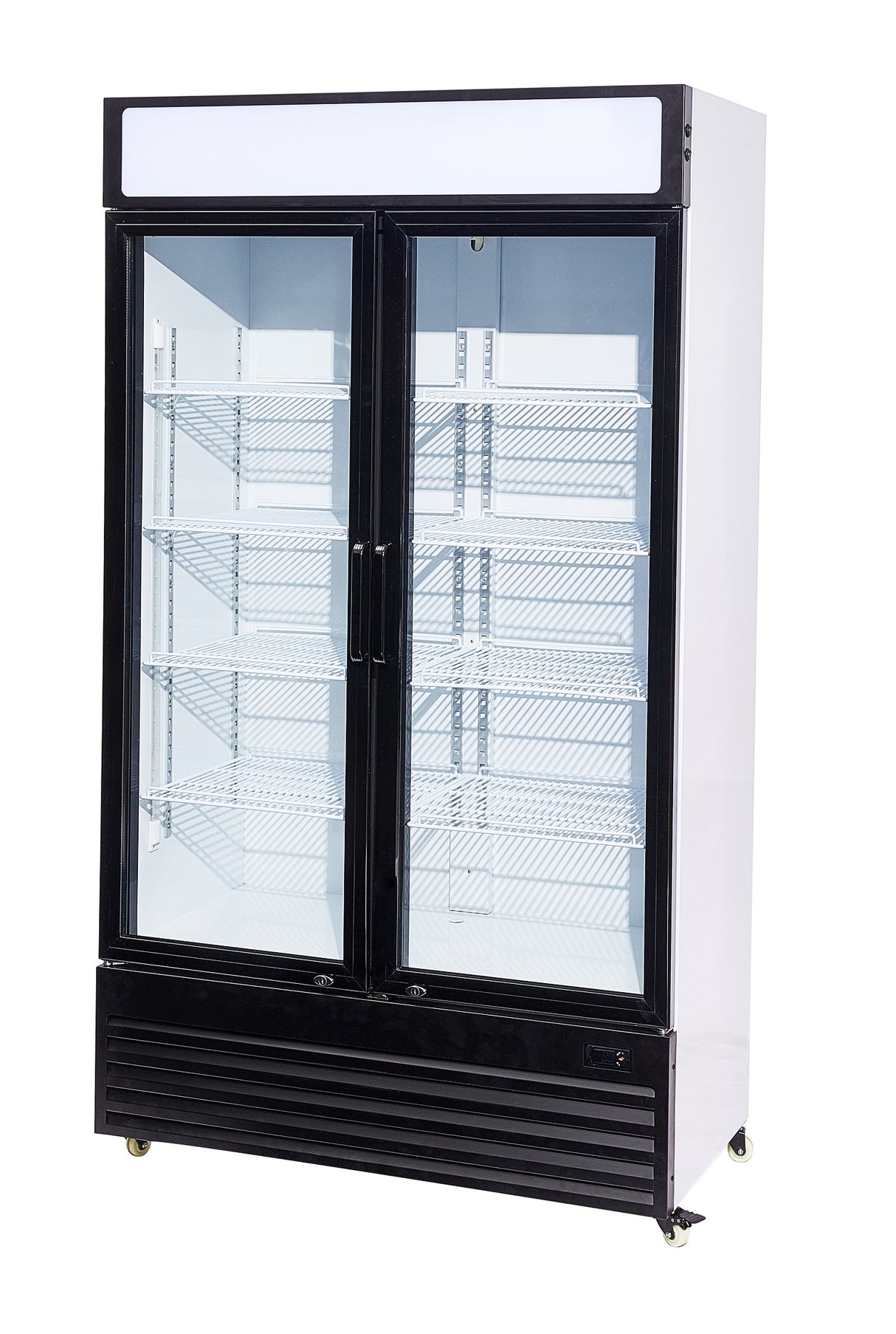 Glasdeur Koelkast Zwart/Wit | 750L | 2 Deuren | +2°C/+10°C | Geforceerd | 1120x610x1965(h)mm