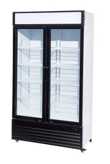 Glasdeur Koelkast Zwart/Wit | 750L | 2 Deuren | +2°C/+10°C | Geforceerd | 1120x610x1965(h)mm