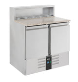 Pizzawerkbank | 230L | 2 Deuren | Boven 5x 1/6 GN | +2°C/+8°C | Statisch met Ventilator | 903x700x1090(h)mm
