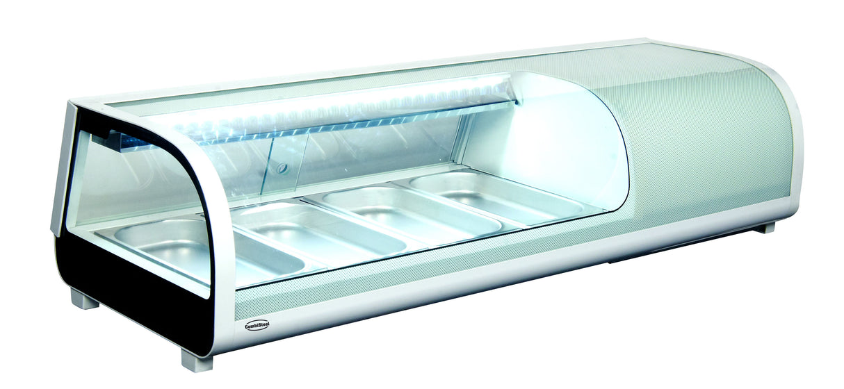 Sushivitrine | RVS | 42L | 4x 1/3 GN | 0°C/+12°C | Statisch | 1177x420x265(h)mm