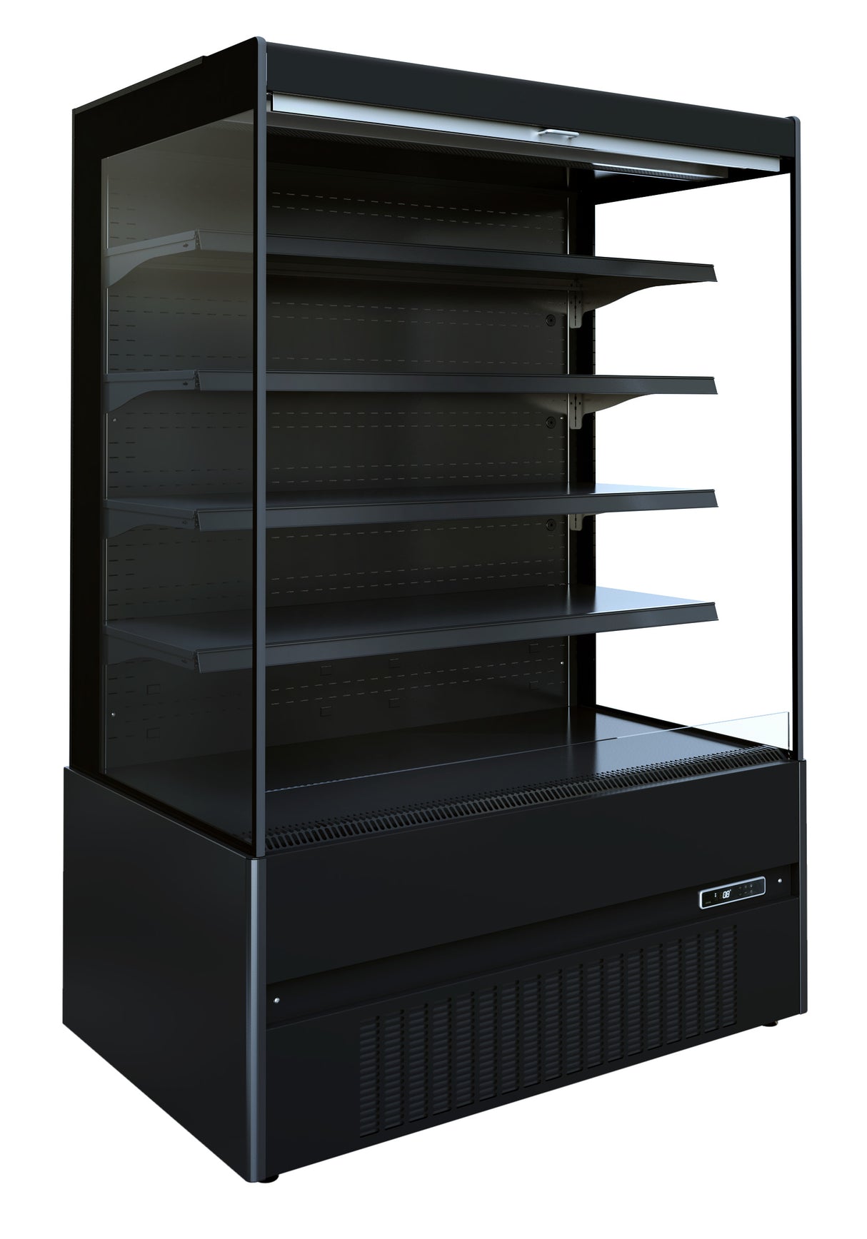 Wandkoeling Jamie | Zwart | +2°C/+8°C | Geforceerd | 5 Schappen met Nachtgordijn | 2.3kW | 1935x665x1920(h)mm