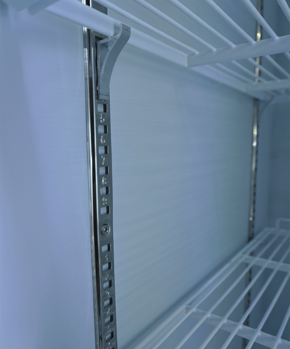 Glasdeur Koelkast Wit | 1000L | 2 Glasdeuren | 0°C/+10°C | Geforceerd | 1253x710x1997(h)mm