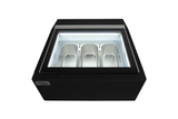 Schepijsvitrine | Zwart | 3x 5L | -16°C/-18°C | Statisch | 670x750x375(h)mm