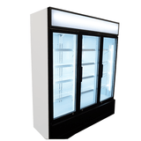 Glasdeur Koelkast Zwart/Wit | 1065L | 3 Glasdeuren | +1°C/+10°C | Geforceerd | 1600x610x1973(h)mm