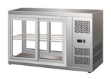 Gebaksvitrine | 150L | RVS | +3°C/+8°C | 2 Schappen | 1110x510x550(h)mm