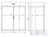 Inrijkoelkast PRO LINE | 1400L (2/1 GN) | RVS | -2°C/+8°C | Geforceerd | 1820x1210x2210(h)mm