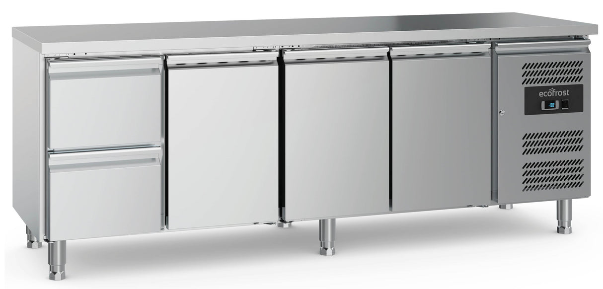 Koelwerkbank | 553L | 3 deuren 2 laden | +2°C/+8°C | Geforceerd | 2230x700x860(h)mm