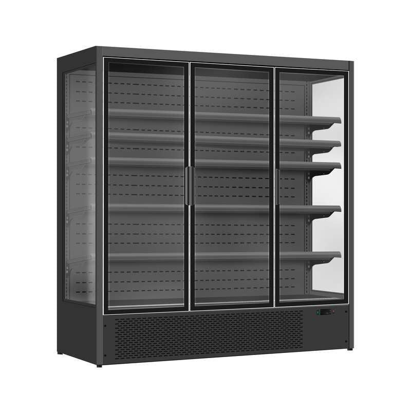 Wandkoeling Luke | Zwart | +2°C/+10°C | Geforceerd | Draaideuren | 1955x720x2030(h)mm