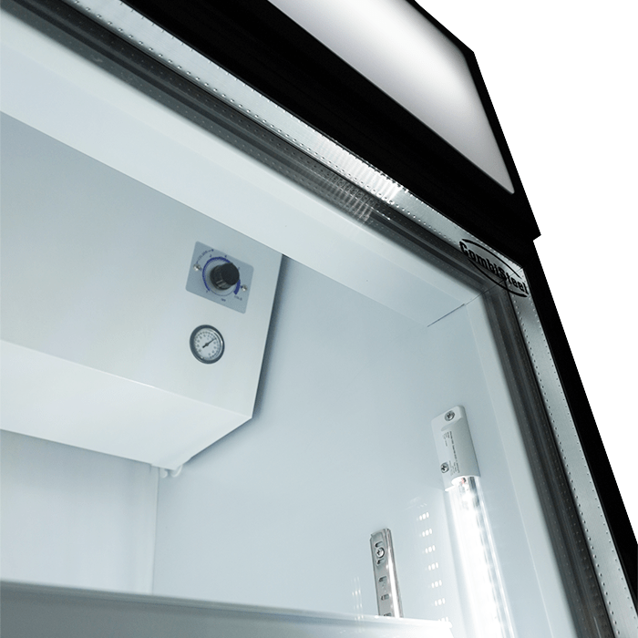 Glasdeur Koelkast Zwart/Wit | 1065L | 3 Glasdeuren | +1°C/+10°C | Geforceerd | 1600x610x1973(h)mm