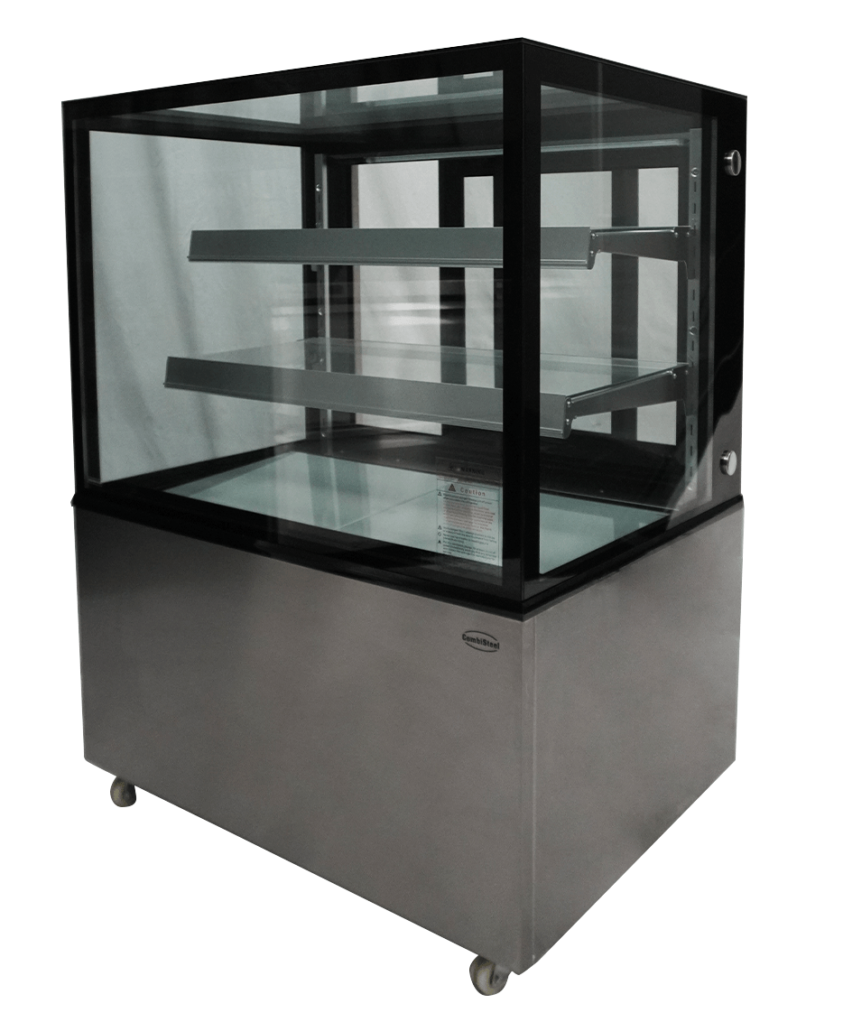 Koelvitrine | 270L | Zwart/RVS | +2°C/+8°C | 3 Schappen | 915x675x1210(h)mm
