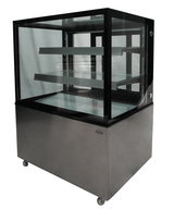 Koelvitrine | 270L | Zwart/RVS | +2°C/+8°C | 3 Schappen | 915x675x1210(h)mm