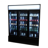 Glasdeur Koelkast Zwart | 1065L | 3 Glasdeuren | +1°C/+10°C | Geforceerd | 1600x610x1973(h)mm
