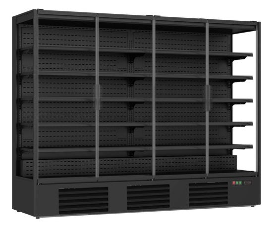 Wandkoeling Marco | Zwart | Draaideuren | 2585L | 5 schappen | -1°C/+5°C | Geforceerd | 2560x740x2010(h)mm