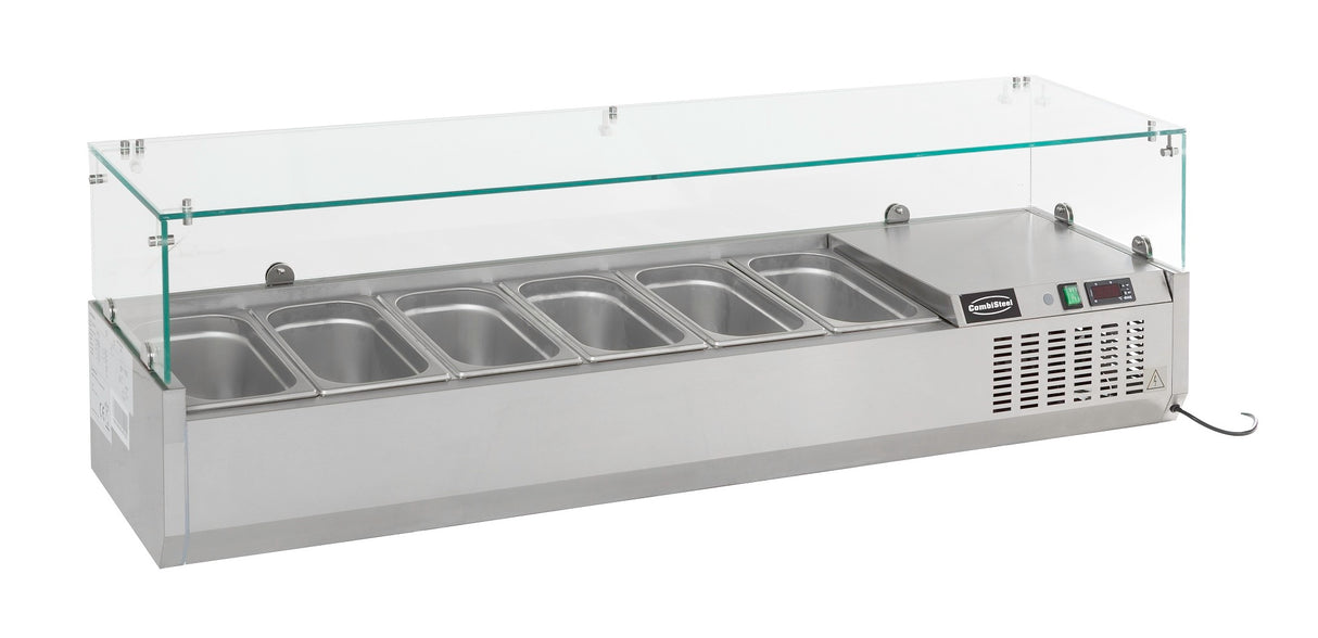 Opzetkoelvitrine | 8x1/4 GN | 1800x335x435(h)mm