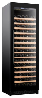 wijnkoelkast 325L Glasdeur | 115 flessen | Single Zone | Zwart | +5°C/+20°C | Geforceerd | 595x570x1780(h)mm