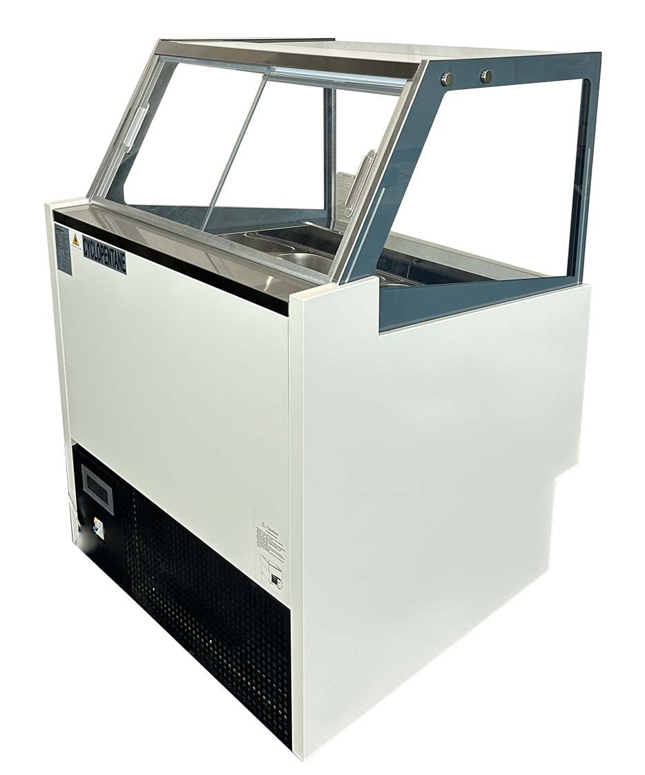 Schepijsvitrine KOMODO | 189L | 6x 5L | -16°C/-18°C | Geforceerd | 910x880x1300(h)mm