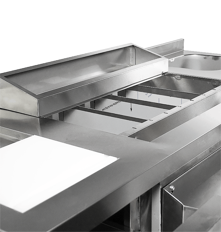 Gekoeld Bar-/Cocktailstation | RVS | 3 Gekoelde Laden (-1°C/+8°C) | 1790x700x875/990(h)mm