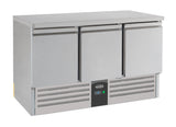 Koelwerkbank | 400L | 3 Deuren | +2°C/+8°C | Statisch met ventilator | 1365x700x875(h)mm