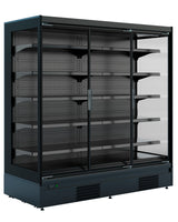 Wandkoeling Mike | Zwart | Draaideuren | 5 schappen | -1°C/+5°C | Geforceerd | 1935x865x2000(h)mm