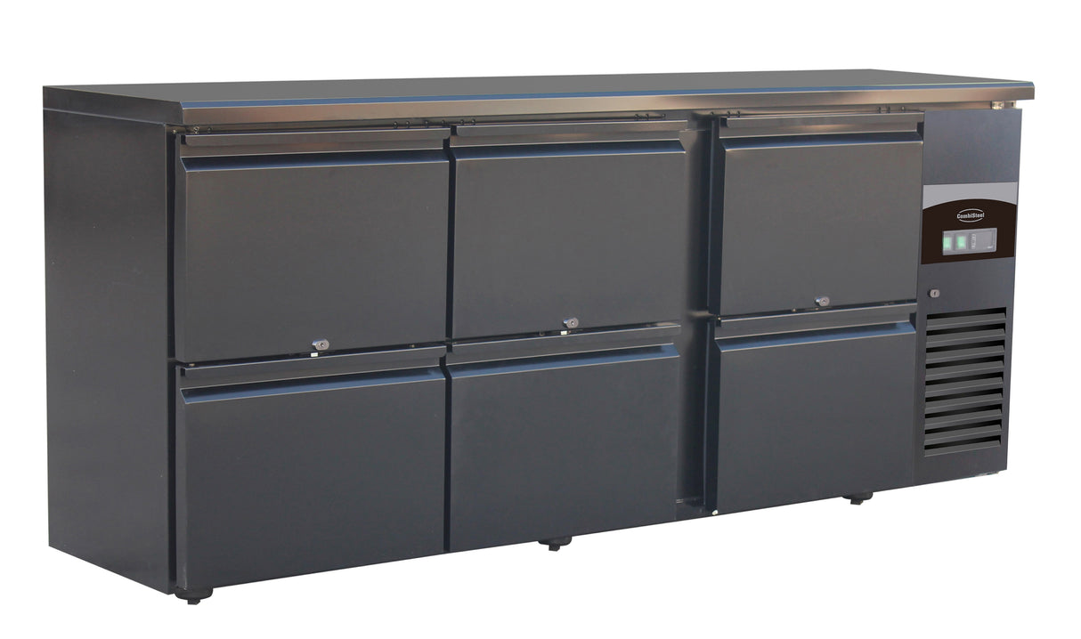 Barkoelkast 537L | Zwart | 0°C/+10°C | Geforceerd | 6 Laden | 2002x513x860(h)mm