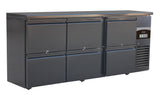Barkoelkast 537L | Zwart | 0°C/+10°C | Geforceerd | 6 Laden | 2002x513x860(h)mm