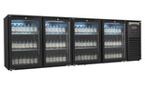 Barkoeler Glasdeuren | Zwart | 636L | +2°C/+10°C | Geforceerd | 2542x520x860(h)mm