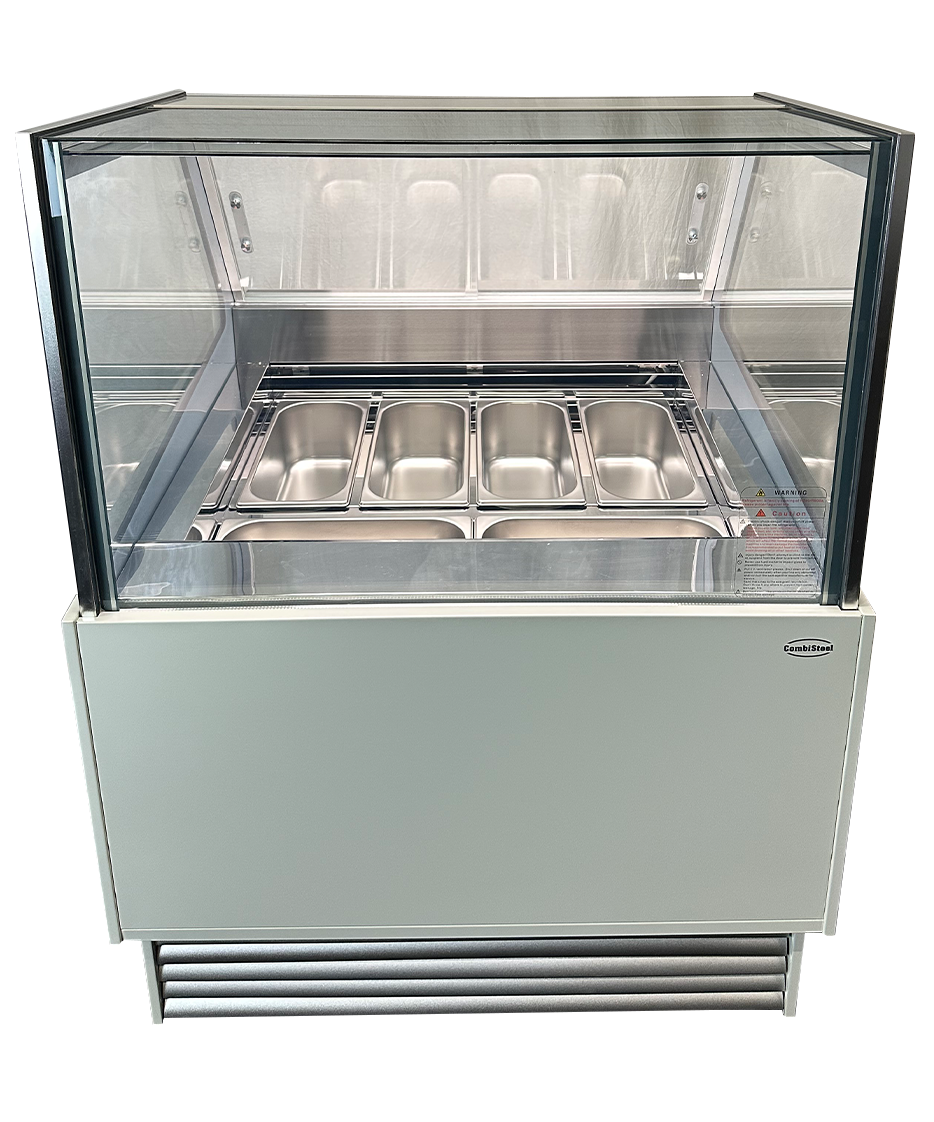 Schepijsvitrine KOMODO | 189L | 6x 5L | -16°C/-18°C | Geforceerd | 910x880x1300(h)mm