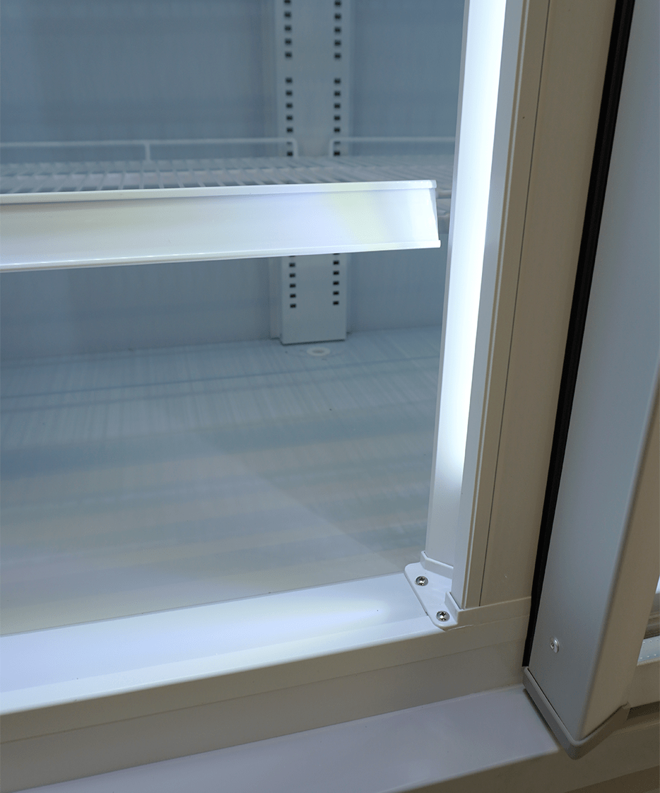 Glasdeur Koelkast Wit | 1000L | 2 Glasdeuren | 0°C/+10°C | Geforceerd | 1253x710x1997(h)mm