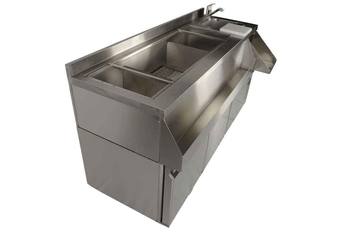 Gekoeld Bar-/Cocktailstation | PRO LINE | 280L | 3 Deuren | -2°C/+8°C | 1700x700x1000(h)mm