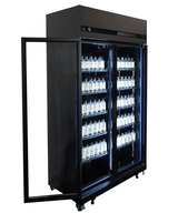 Glasdeur Koelkast Zwart | 770L | 2 Glasdeuren | 0°C/+10°C | Geforceerd | 1100x525x1911(h)mm
