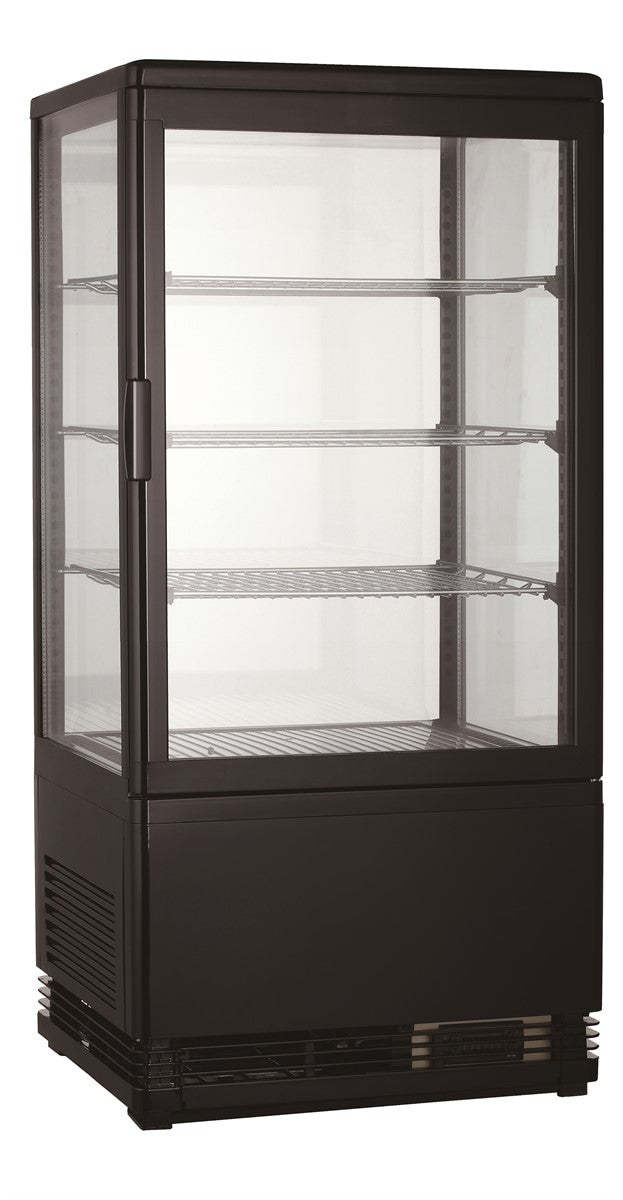 Koelvitrine | 68L | Zwart | 0°C/+12°C | 4 Niveaus | 428x386x885(h)mm