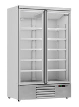 Glasdeur Koelkast Wit | 1000L | 2 Glasdeuren | 0°C/+10°C | Geforceerd | 1253x710x1997(h)mm