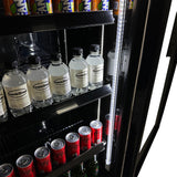 Drankenkoeling Zwart | 360L | Glasdeur | +1°C/+10°C | Geforceerd | 610x610x1973(h)mm