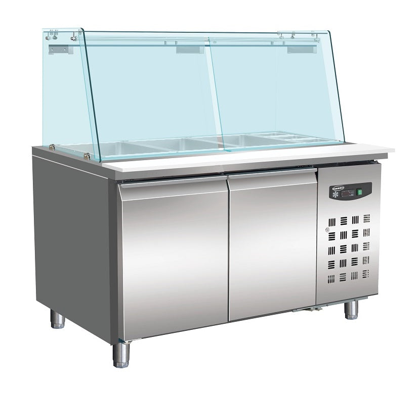 Gekoeld saladette | 4x 1/1 GN | +2°C/+8°C | Geforceerd | 1510x800x860/1365(h)mm