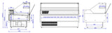 Koeltoonbank | MORRIS | Kantelruit | +1°C/+10°C | Statisch | 3084x1095x1280(h)mm