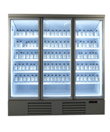 Glasdeur Koelkast Wit | 1530L | 3 Glasdeuren | 0°C/+10°C | Geforceerd | 1880x710x1997(h)mm