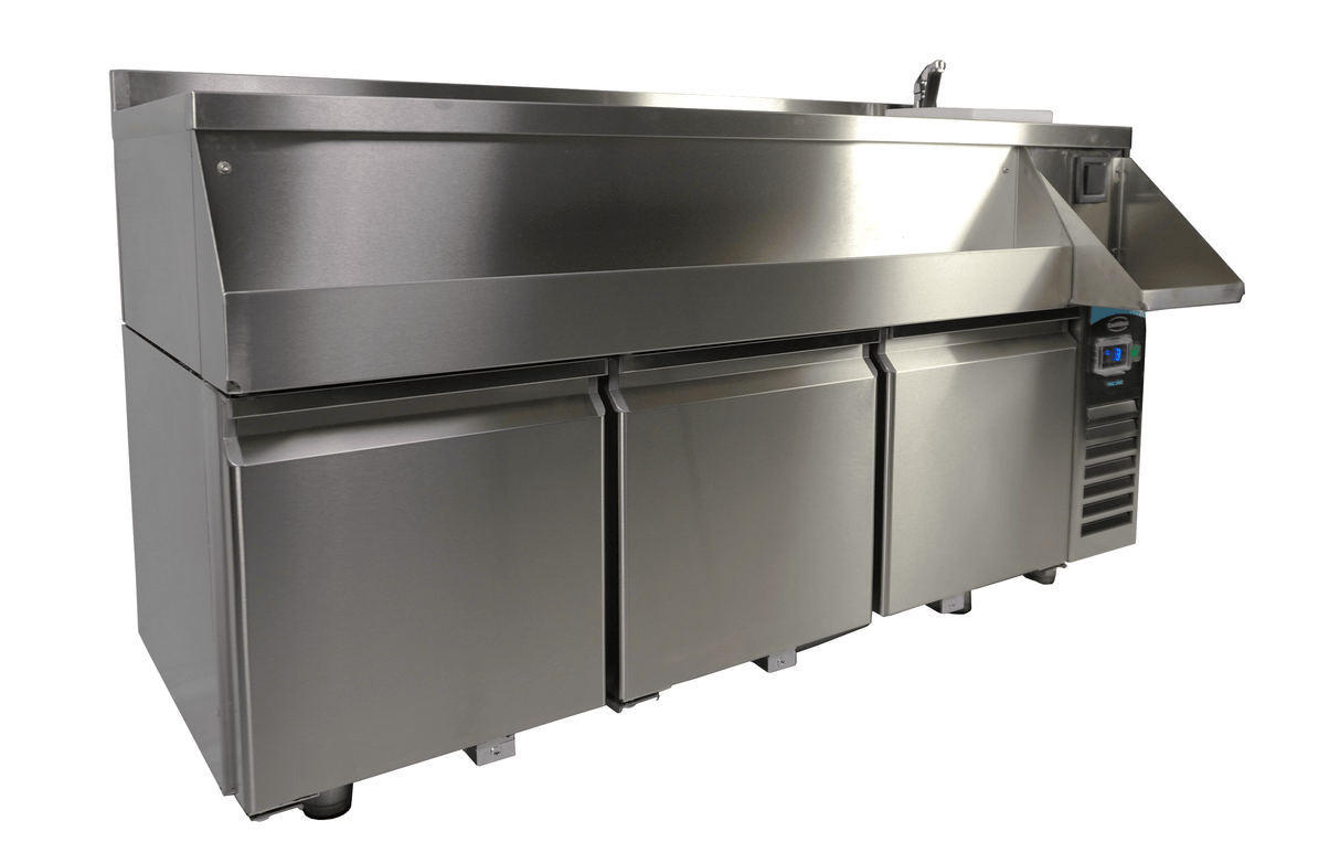 Gekoeld Bar-/Cocktailstation | PRO LINE | 280L | 3 Deuren | -2°C/+8°C | 1700x700x1000(h)mm
